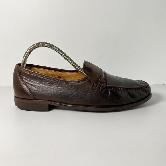 Bally Mens 8 EEE Brown Leather Slip On Penny Loafers Dress Shoes Switzerland main image 5